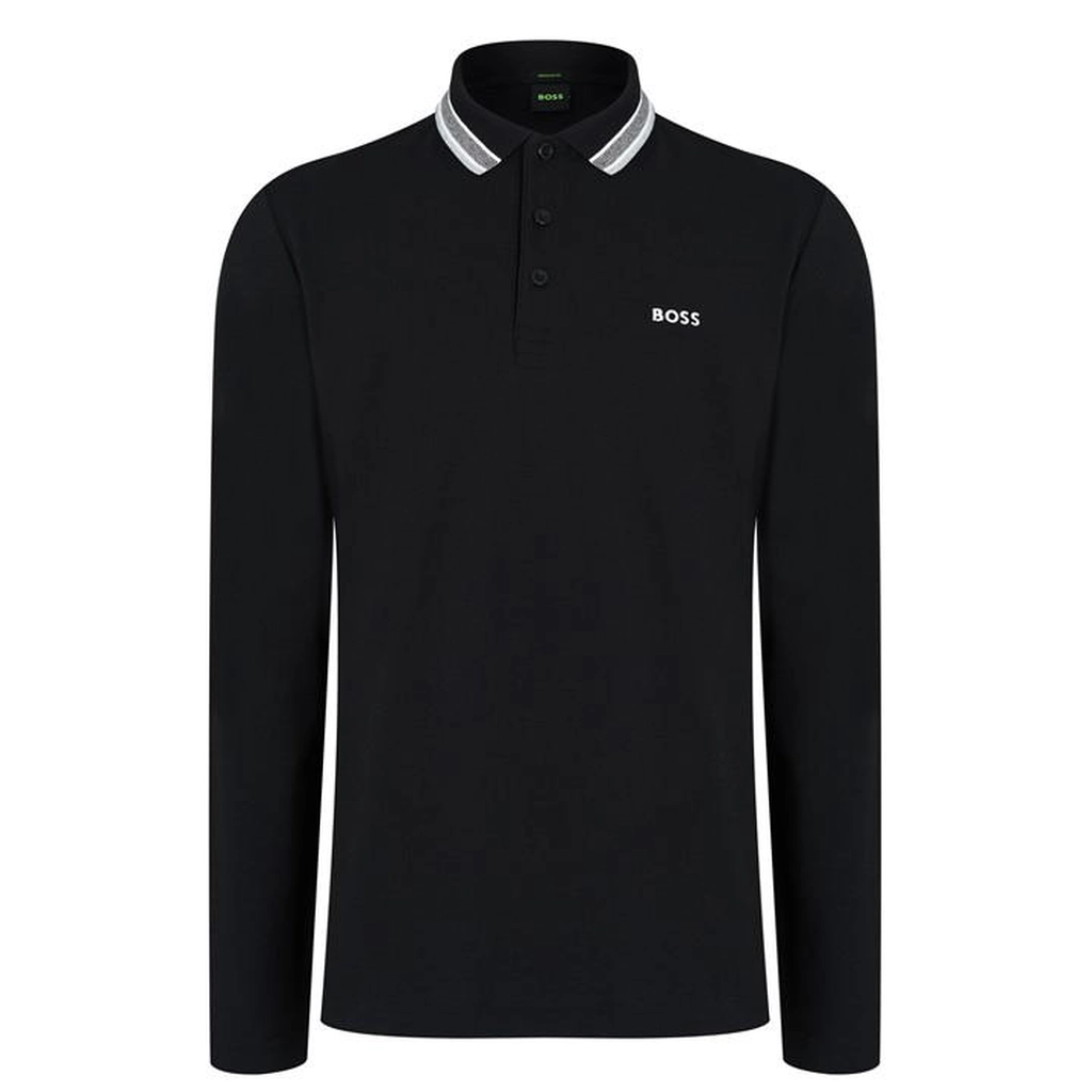 Hugo Boss Men's Long Sleeve Polo Shirt - Blue
